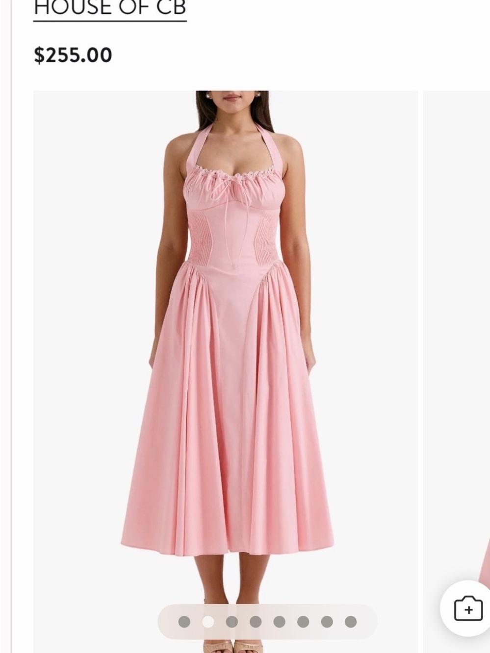House of CB Blush Pink Halter Midi Dress